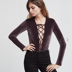 Reformation Velvet Avalon Bodysuit